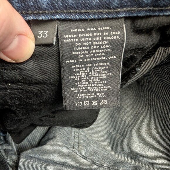 J Brand Jeans Mens 34x33 Blue Denim Kane Slim Straight Leg Indigo Cali Made USA - Picture 14 of 14